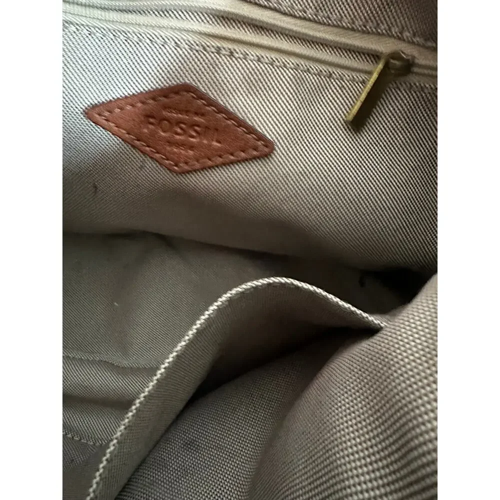 Fossil Brown Leather Hobo Shoulder Bag - Excellent Condition!
